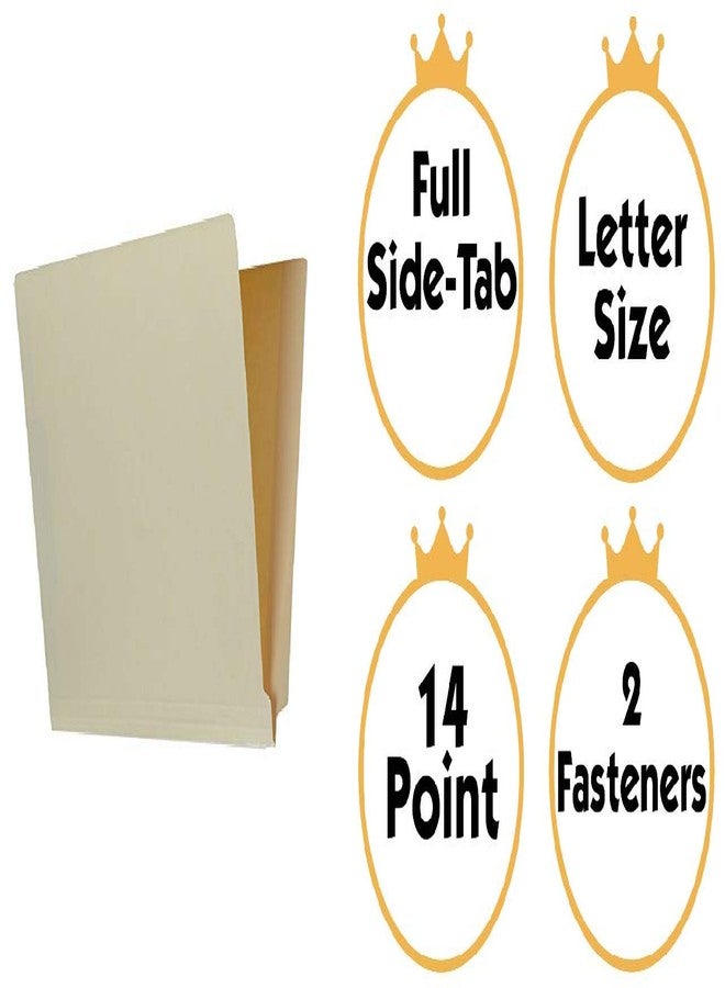The File King Manilla End Tab File Folders with Prongs - Letter Size | Box of 50 | Medical File Folders | Fastener File Folders | Full Side End Tab | Manila Folders with Fasteners | Medical Chart File - Image 2