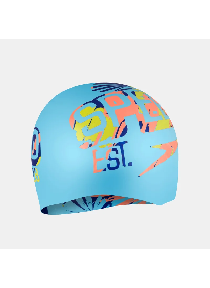 speedo Kids' Reversible Slogan Swimming Cap