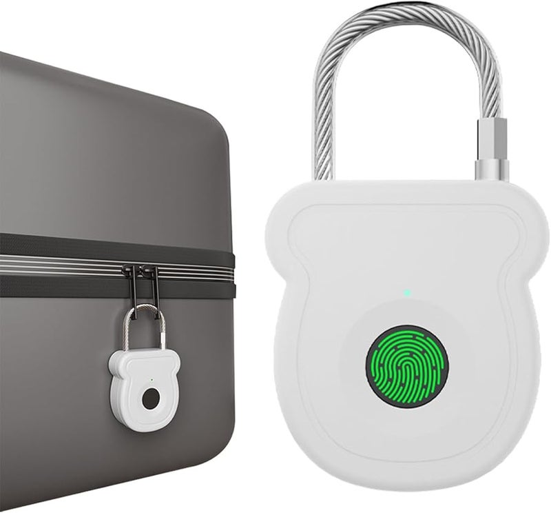 Smart Rechargeable Fingerprint Padlock Waterproof Keyless Lock For Gym Backpack Cabinet Drawer Gate - Image 1