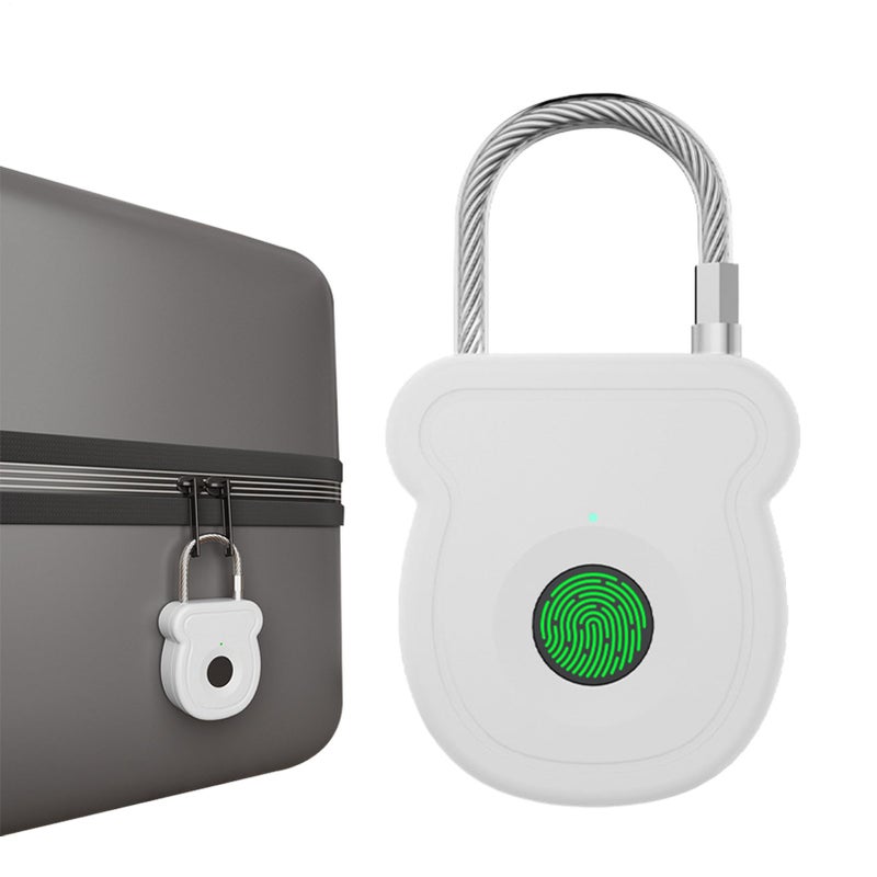Smart Rechargeable Fingerprint Padlock Waterproof Keyless Lock For Gym Backpack Cabinet Drawer Gate - Image 2