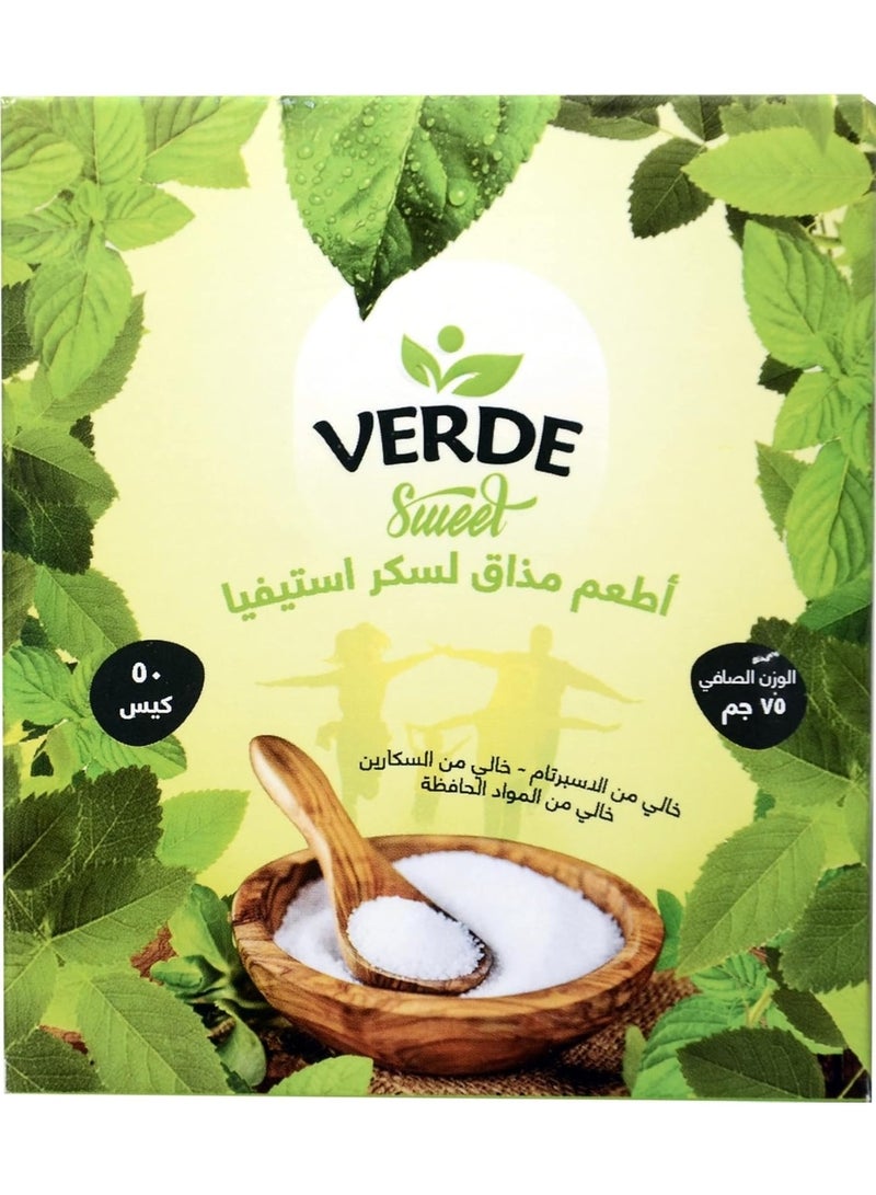 VERDE Sweet Stevia Sugar Natural Sweetener 50 Sachets - Image 5
