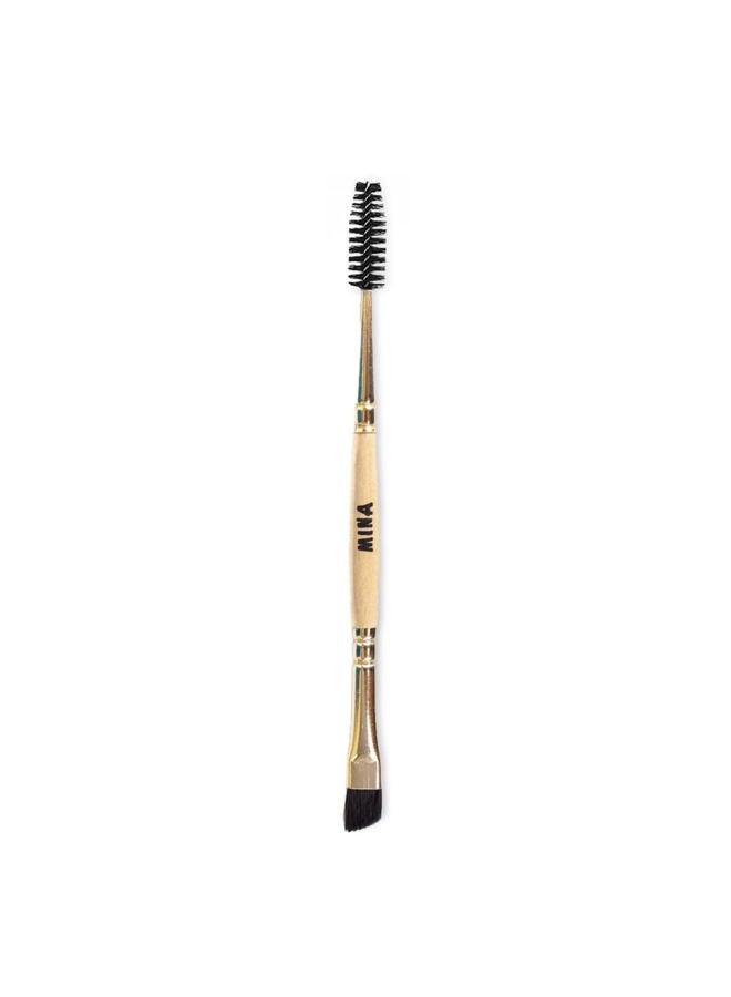 MinaiBrow بودرة تلوين الحواجب باللون البني الفاتح مع فرشاة مزدوجة الزاوية | صبغة فورية مقاومة للماء والبقع، 100% تغطية للشيب - Image 3