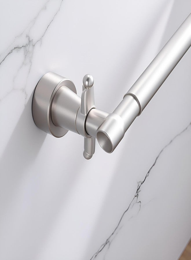 Dwuww 2Pcs Paper Toilet Holder Replacement Rod Toilet Paper Holder Roller Stainless Steel Toilet Paper Holder Spring Loaded Holder Roller Toilet Paper Spring Rod Bathroom Hardware（Silver） - Image 5