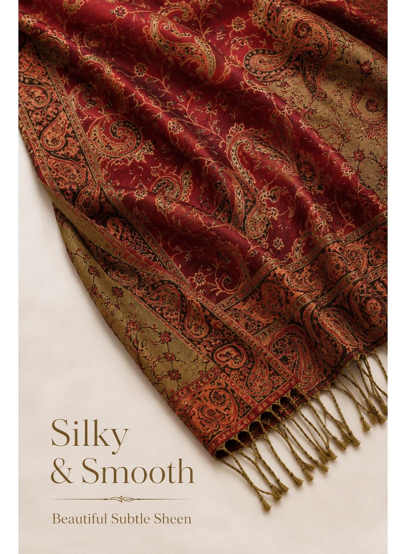 Abaya Pashmina Shawl for Women – Lightweight Cashmere Feel Elegant Wrap, Modest Fashion Scarf for Evening Wear, Weddings & Air-Conditioned Indoor Use - Image 3