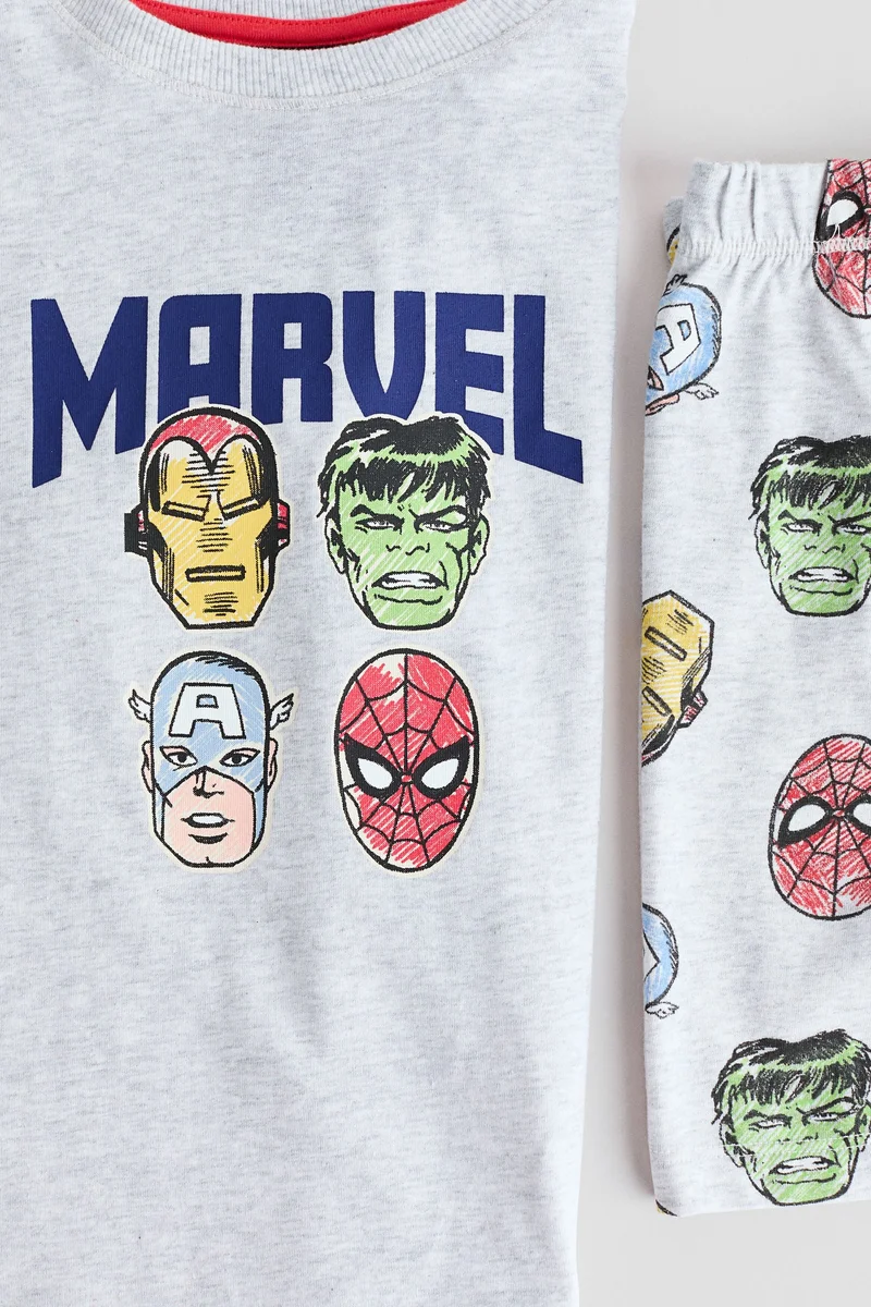 اتش اند ام بيجاما من القطن مزينة بطبعة