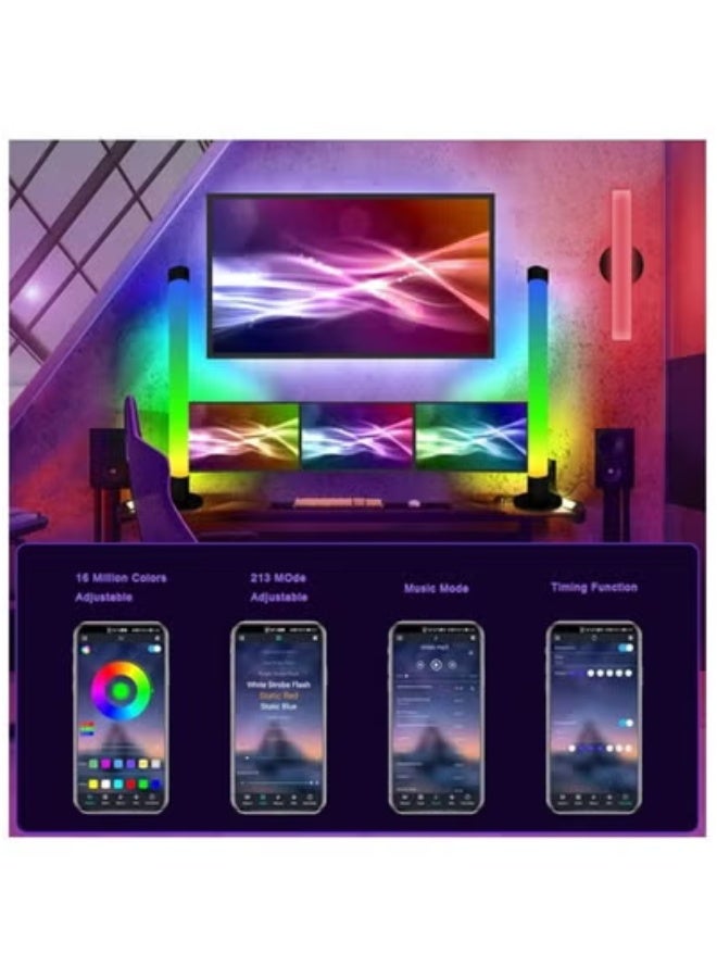 TIGER Smart LED Light Bar RGB Lights – Set of 2 Dynamic Ambience Backlights with 16 Million Colors | Bluetooth App & Remote Controlled | USB Powered Mood Lighting for TV, Gaming, Movies & PC Setup | 3-in-1 Light Modes, Sync-to-Music & Adjustable Brightness - Image 3