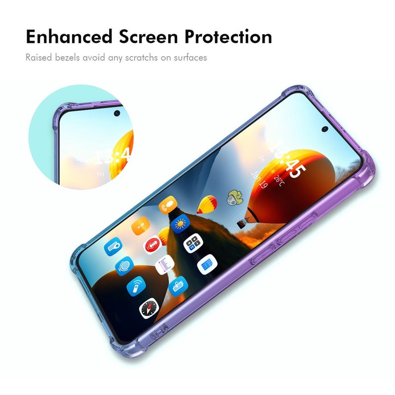 إنكاي جراب هاتف Oneplus Nord Ce5 5G Hat-Prince Gradient Airbag Tpu (أزرق وردي) - Image 3