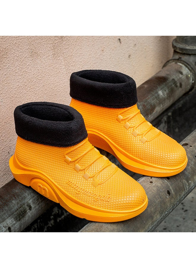 Waterproof Shoes For Men And Women, Low-cut Korean Style Fashionable Adult Low-cut Lightweight Student Outdoor Short-cut Water Boots For All Seasons