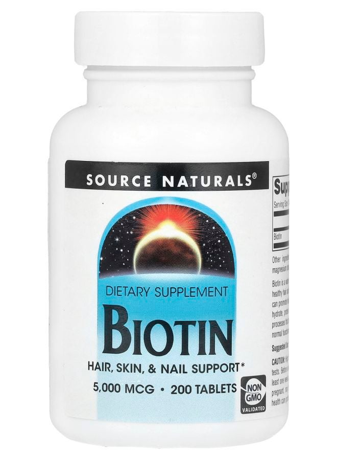 Biotin 5000 mcg  200 Tablets