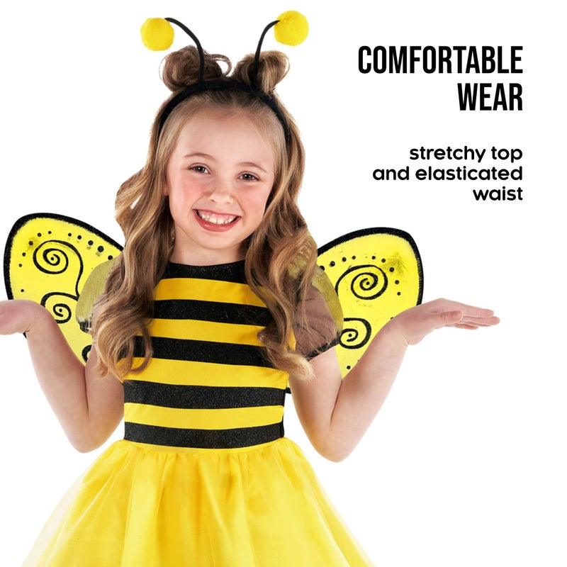 Morph Bumble Bee Costume Girls Bee Costume Kids Girls Bumblebee Costume Kids Bee Costume Toddler Bumble Bee Costume Baby Girl Halloween Costumes For Girls S - Image 3