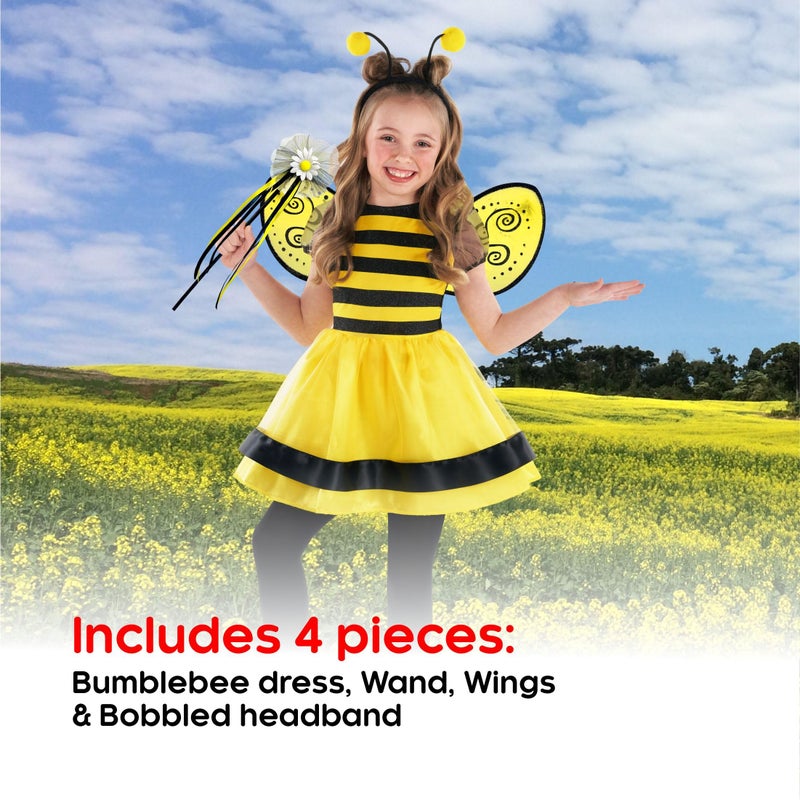 Morph Bumble Bee Costume Girls Bee Costume Kids Girls Bumblebee Costume Kids Bee Costume Toddler Bumble Bee Costume Baby Girl Halloween Costumes For Girls S - Image 2