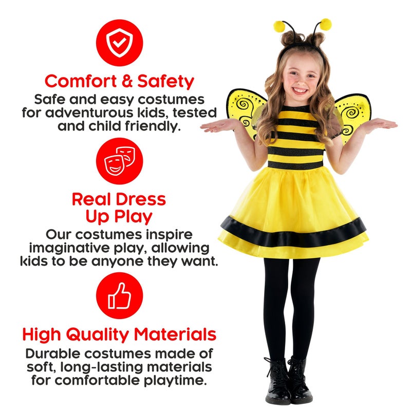 Morph Bumble Bee Costume Girls Bee Costume Kids Girls Bumblebee Costume Kids Bee Costume Toddler Bumble Bee Costume Baby Girl Halloween Costumes For Girls S - Image 4