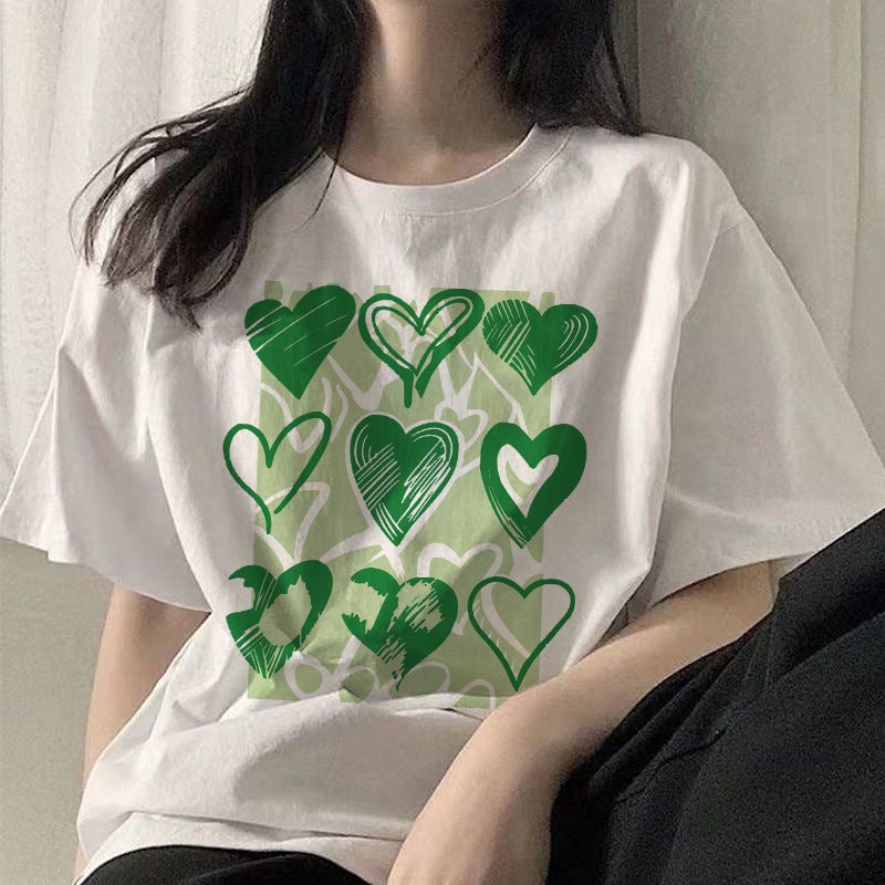 Hong Kong style ice silk short sleeve T-shirt men's and women's same national fashion Chinese style printed couple summer loose top half sleeve - Image 5