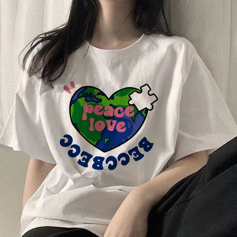 Hong Kong style ice silk short sleeve T-shirt men's and women's same national fashion Chinese style printed couple summer loose top half sleeve - Image 3