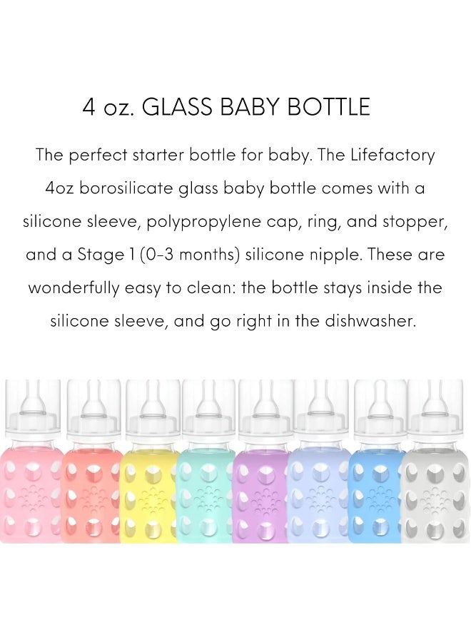 Lifefactory 4oz/9oz Glass Baby Bottle 4pk - (Banana/Cantaloupe/Mango/Papaya) - Image 4
