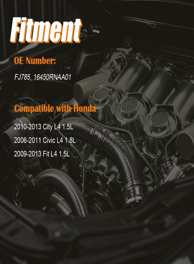 YIHOVY Upgraded Fuel Injectors FJ785 fit for Honda 2010-2013 City L4 1.5L 2006-2011 Civic L4 1.8L 2009-2013 Fit L4 1.5L, 16450RNAA01 (4) - Image 2