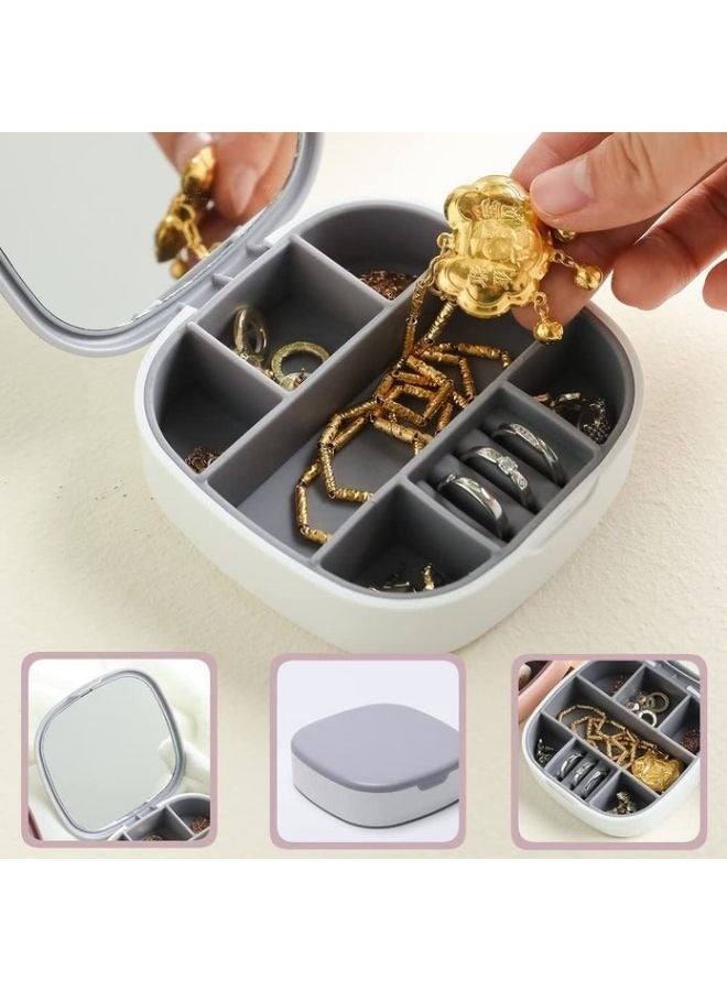 Portable mirrored jewelry organizer for storing accessories and necklaces  - Image 5