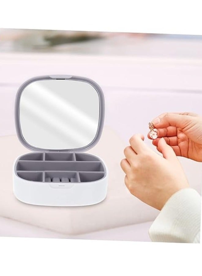 Portable mirrored jewelry organizer for storing accessories and necklaces  - Image 4