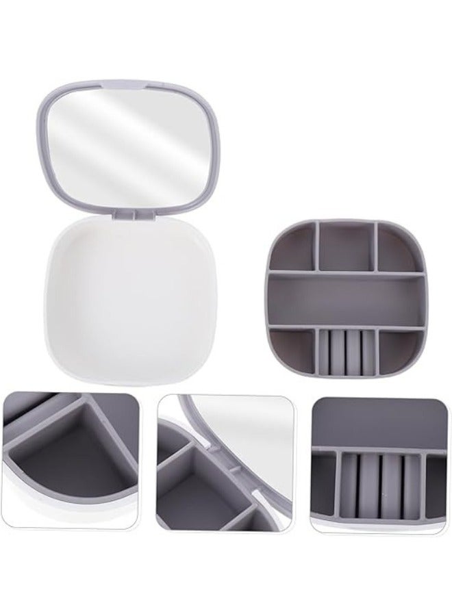 Portable mirrored jewelry organizer for storing accessories and necklaces  - Image 3