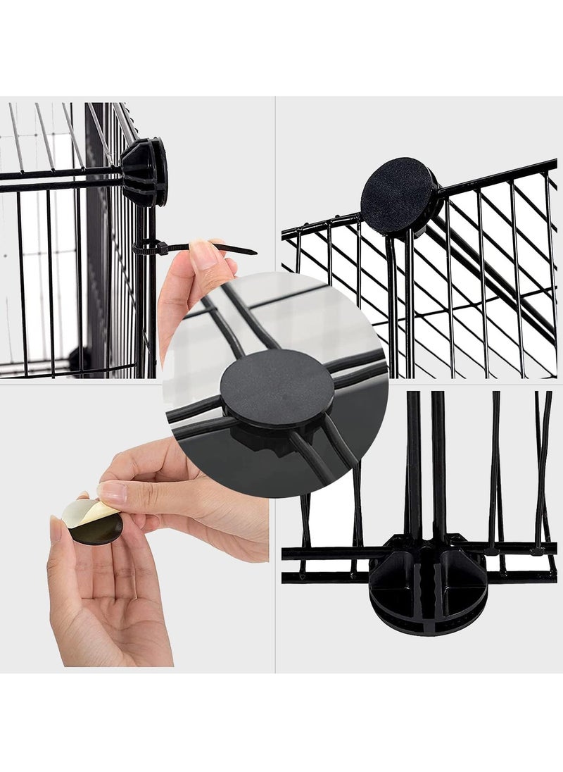 MissTiara - Indoor Cat Cage Large DIY Cat Enclosure Small Animals Cages with 3 Doors, 2 Ladders 109 x 75 x 39 cm Anti-jumping Kitten Crate Indoor Use Pet Cages for Cats, Bunny, Black - Image 1