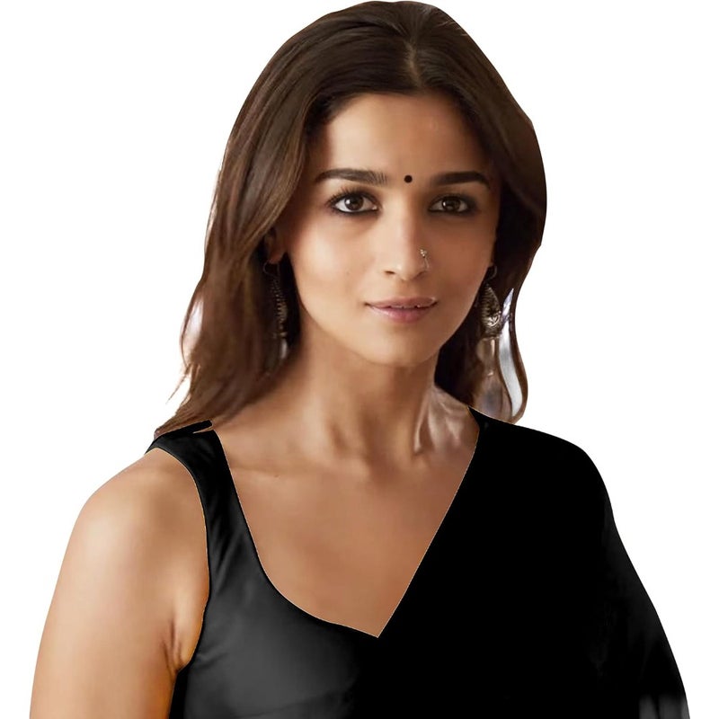 Women's AA Saree pack of 1 for daily wear, pure cotton, navy blue, breathable and lightweight - Image 3