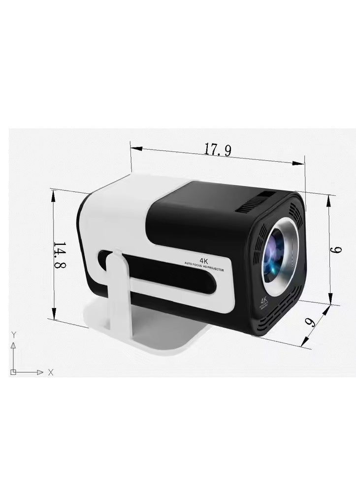 JY320 Plus Smart Projector: Native 1080P Full HD, 4K Decoding, Android 13, 2GB/16GB, Amlogic T950S, 180° Rotation, Auto Keystone, 150" Screen, BT 5.0, HiFi Stereo Speakers, Gaming Mode, Compatible with PS5, Fire Stick, Laptops & More – Ultimate Home Theater & Gaming Experience