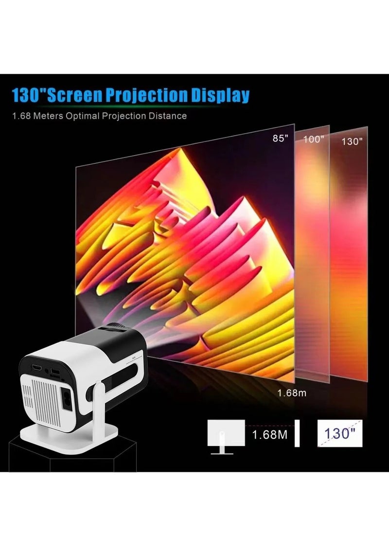 JY320 Plus Smart Projector: Native 1080P Full HD, 4K Decoding, Android 13, 2GB/16GB, Amlogic T950S, 180° Rotation, Auto Keystone, 150" Screen, BT 5.0, HiFi Stereo Speakers, Gaming Mode, Compatible with PS5, Fire Stick, Laptops & More – Ultimate Home Theater & Gaming Experience