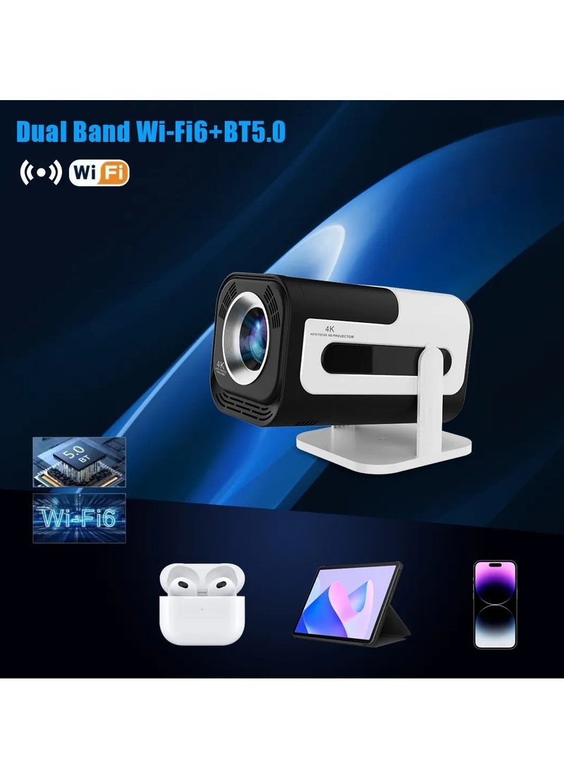 JY320 Plus Smart Projector: Native 1080P Full HD, 4K Decoding, Android 13, 2GB/16GB, Amlogic T950S, 180° Rotation, Auto Keystone, 150" Screen, BT 5.0, HiFi Stereo Speakers, Gaming Mode, Compatible with PS5, Fire Stick, Laptops & More – Ultimate Home Theater & Gaming Experience
