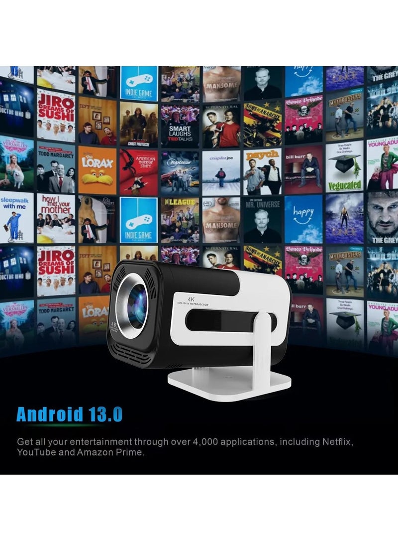 JY320 Plus Smart Projector: Native 1080P Full HD, 4K Decoding, Android 13, 2GB/16GB, Amlogic T950S, 180° Rotation, Auto Keystone, 150" Screen, BT 5.0, HiFi Stereo Speakers, Gaming Mode, Compatible with PS5, Fire Stick, Laptops & More – Ultimate Home Theater & Gaming Experience