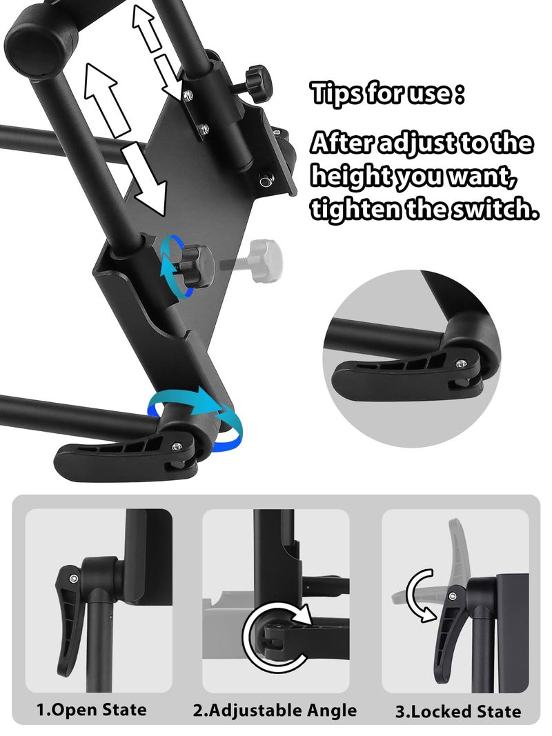 TOROKOM Adjustable Headrest Face Pillow Cradle & Face Cushion Support Bracket, Headrest Face Cushion Face Pillow, Salon Home Mattress Massage Kit (Black) - Image 4