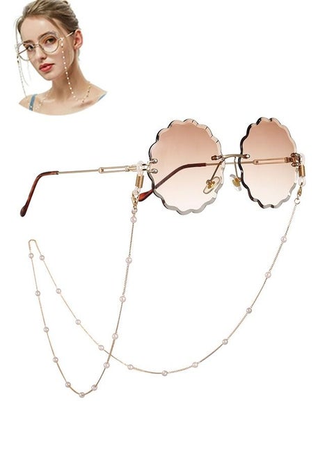 Pearl Beaded Eyeglass Chain, Fashion Sunglasses Chain Reading Eyeglasses Cord, Eyewear Retainer Reading Eyeglass Necklace