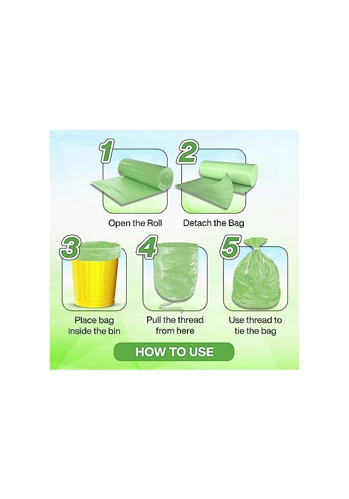 shalimar شاليمار 30 قطعة - أكياس قمامة ثقيلة الوزن سعة 65 جالون، برائحة اللافندر - أكياس سلة مهملات/قمامة/نفايات مانعة للتسرب - 106 × 122 سم - تناسب صناديق سعة 60 إلى 65 جالون - خضراء - Image 3