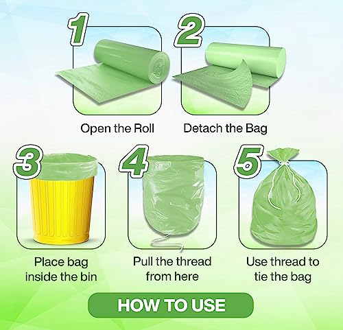 Shalimar Premium OXO Biodegradable Garbage Bag with Tie, 30 Bags, 107x122 cm, Green, Heavy Duty Leak Proof Lavender Scented Trash Bags for Home and Office Use - Image 3