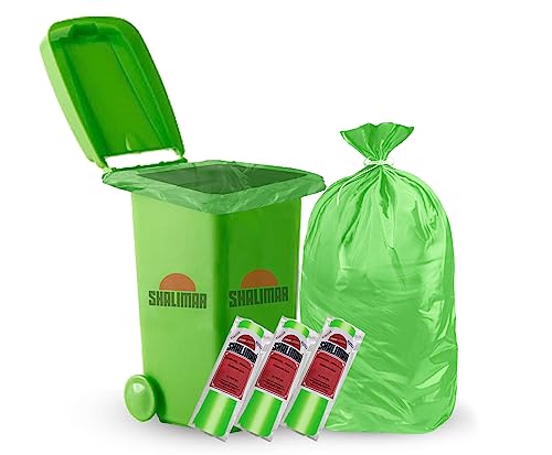 Shalimar Premium OXO Biodegradable Garbage Bag with Tie, 30 Bags, 107x122 cm, Green, Heavy Duty Leak Proof Lavender Scented Trash Bags for Home and Office Use - Image 1