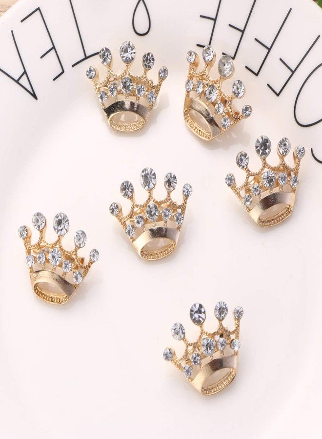 TENDYCOCO Crown Brooch Pin 12 Pk Mini Rhinestone Tiara Lapel Pins for Women Men Girls Elegant Gold Costume Jewelry for Weddings Pageants Birthday Celebrations - Image 5