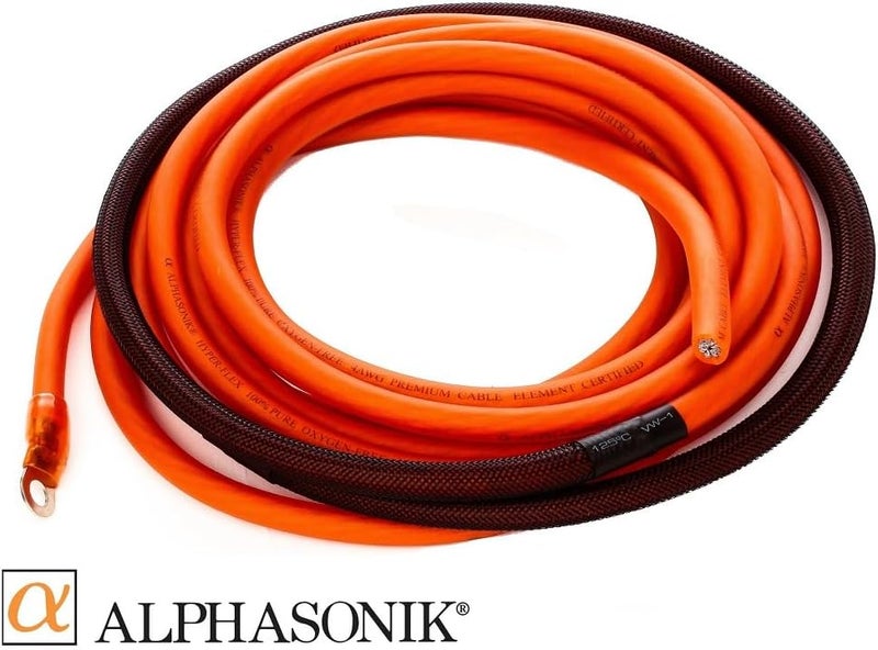 Alphasonik AAK4G Premium 4-Gauge Complete Car Amplifier Installation Kit Hyper-Flex Power, Ground, Speaker Wire RCA Cable - Exceeds AWG (American Wire Gauge) Standard Element Certified Amp Install Kit - Image 3