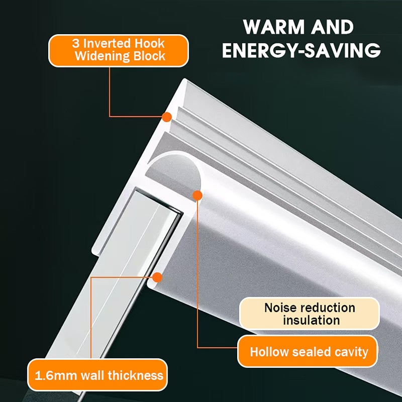 Tanshurong Shower Glass Door Seal, 120 Inch Silicone Soft Shower Door Bottom Seal for 3/8"(10mm) Thick Glass Door, Stopping Water Leaks (Arch) - Image 5
