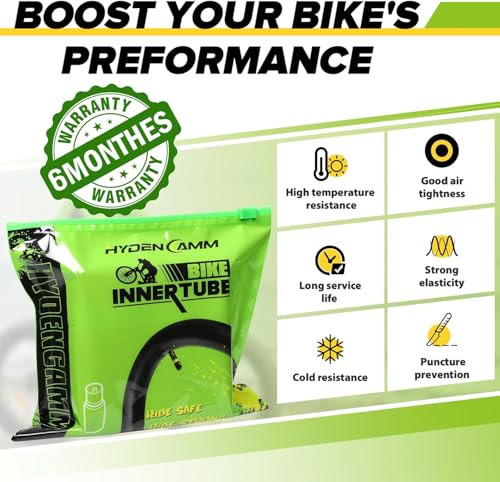 Hydencamm 2 Pack 20x2.125/2.40 Bike Tube, 20x2.40 Bike Tube with 35mm AV, Premium Butyl 20x2.35 Tube with 2 Tire Levers, 20x2.125/2.20/2.25/2.30/2.35/2.40 Compatible with MTB, City Bikes by Hydencamm - Image 5