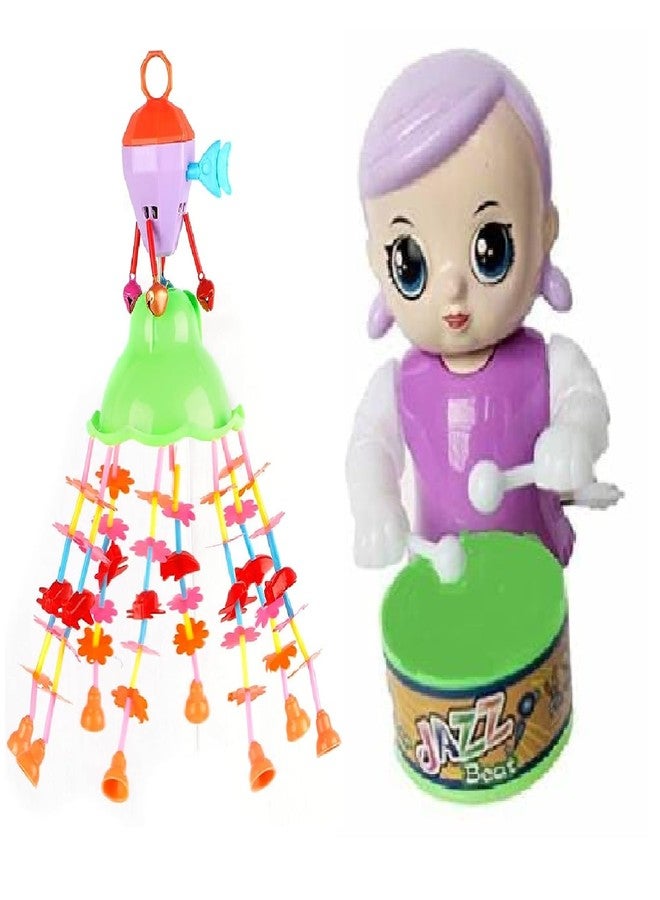 SHANVI Toys Merry go Round for Infants no.11, Attachable to Cradle or Window, Soothing Music and Various Shapes for Developing Imagination and Thinking Skills (BABY-JHO-02) - Image 1