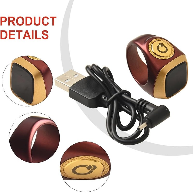 سبحة رقمية مع تذكير بالاهتزاز، عداد مقاوم للماء، شاشة 20 ملم بلون الكاري - Image 5