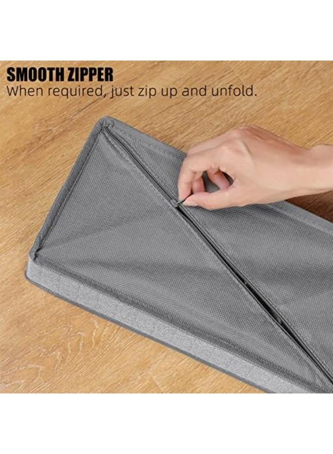 Occuwzz® 4 Pack Foldable Drawer Organizers, Sock And Underwear Drawer Organizer Clothes, Desk Closet Fabric Organizer And Storage Drawer Dividers For Dresser Panties Underwear Bra Socks (Gray) - Image 5