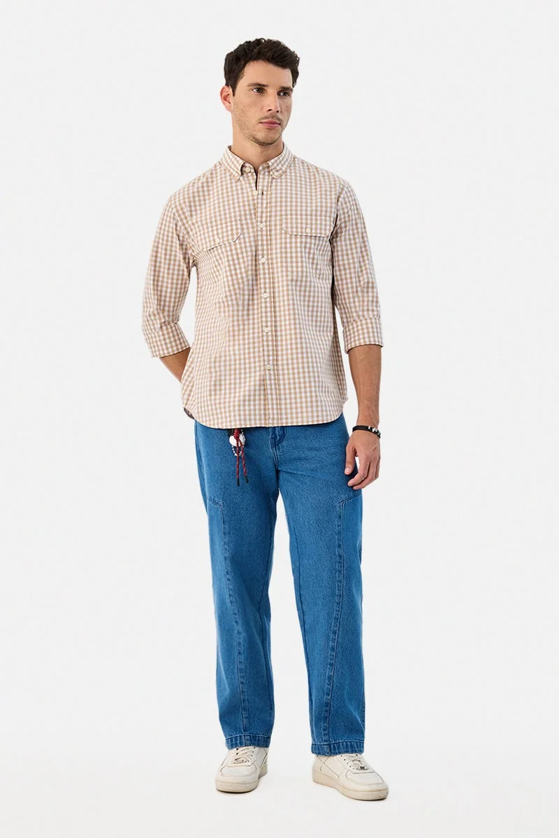 سنيتش Double Pocket Gingham Shirt