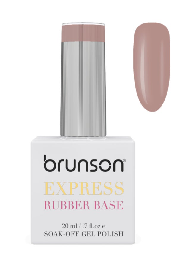 brunson Express Rubber Base Gel 20Ml 6 In 1 Soak Off Gel Base Coat For Nail Extensions Strengthening And Lamination Uv Led Compatible Long Lasting Non Yellowing Formula - Image 1