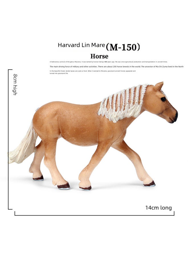 Children's Simulation Wild Animal Horse Model Eight Juntu Qianli Horse Black And White Male Horse Racing Ornaments Set Toy-Color:Ox-919 Mastan Stallion Horse [0.108kg]]  - Image 5