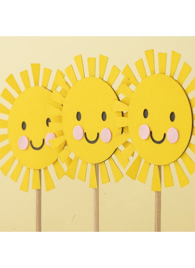 Confetti Confetti! 12 PCS You Are My Sunshine Cupcake Toppers, You Are My Sunshine Theme, Sunshine Birthday Decor, First Birthday, Cupcake Toppers, Sun Theme  - Image 3