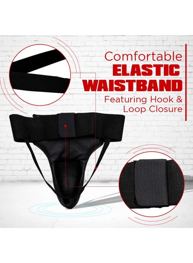 Pro Impact Boxing MMA Training Muay Thai Groin Abdominal Protector - Comfortable Ultimate Protection for Contact Sports - Perfect for Gym & Workout Use (Black, X-Large) - Image 3