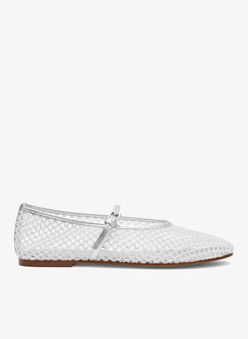 ستيف مادن أحذية باليرينا معدنية أنيقة