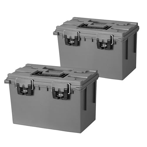 Sheffield 12775 XL Storage Bins With Lids, 2-Pack Stackable Storage Bins, Made in USA, Lockable and Water-Resistant Containers with Lids, Plastic Containers for Home, Classroom, and Dorm - Image 1
