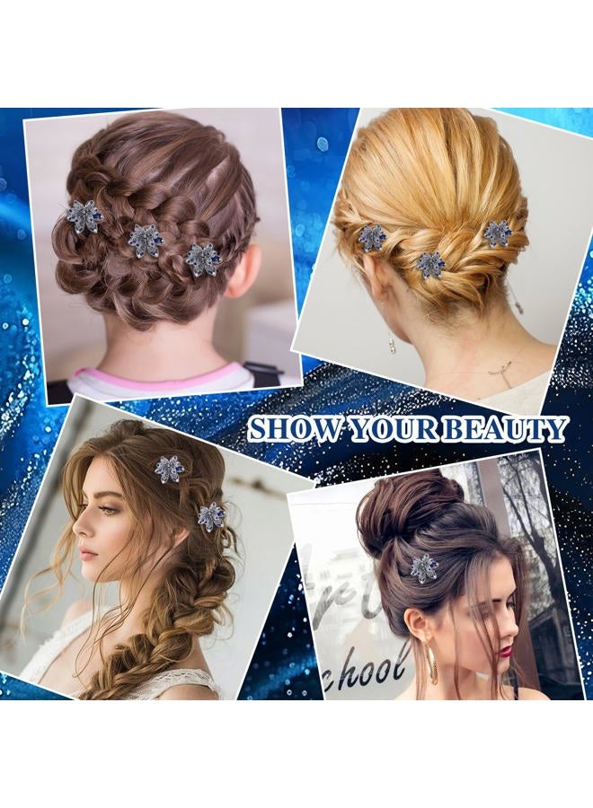 Glavatrix 3 Pack Mini Crystal Hair Clips, 1.5 in Small Metal Rhinestone Jaw Clips Non-Slip Vintage Flower Claw Clip, Bling Hair Clip Accessories for Women Girls, Grey - Image 5