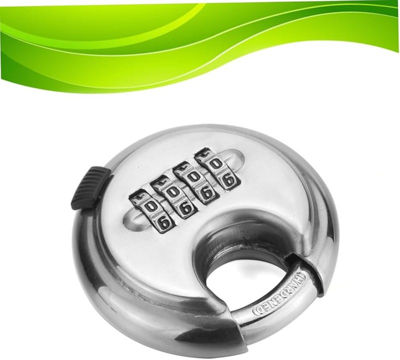 4 Digit Combination Padlock Stainless Steel Travel Safe Resettable for Doors Suitcases - Image 3